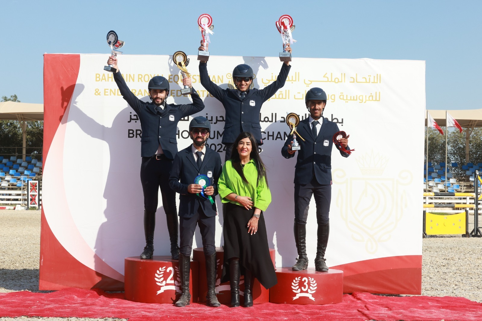 فريق وزارة الداخلية لقفز الحواجز يحقق المركز الأول في المسابقة الكبرى لبطولة الاتحاد الملكي لقفز الحواجز<